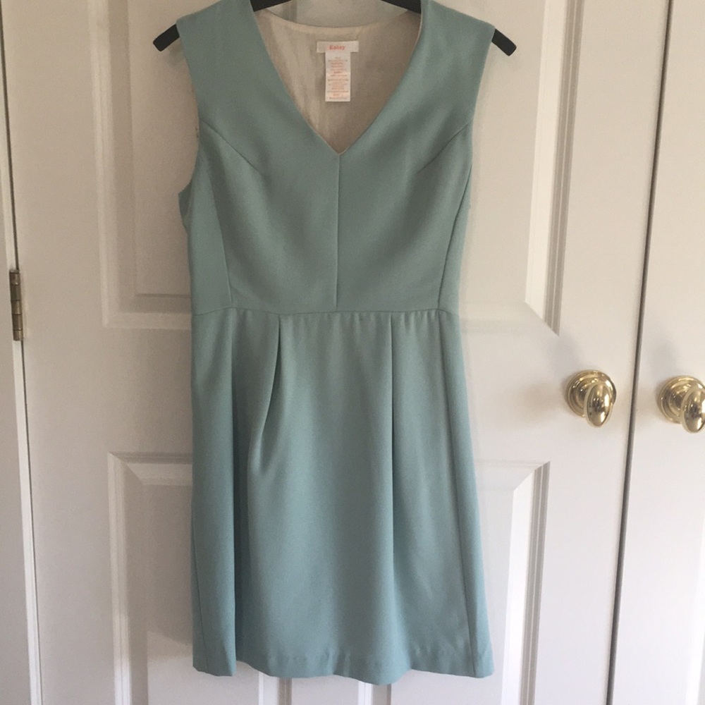 Esley seafoam green fitted dress
